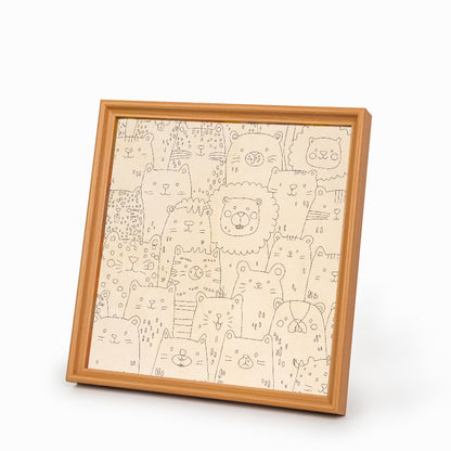 Shiba Inu - Puzzle in legno da colorare