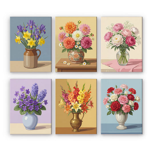 Fiori in vaso - Dipingere con i Numeri