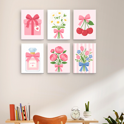Fiocchi, fiori e ciliegie - Dipingere con i Numeri