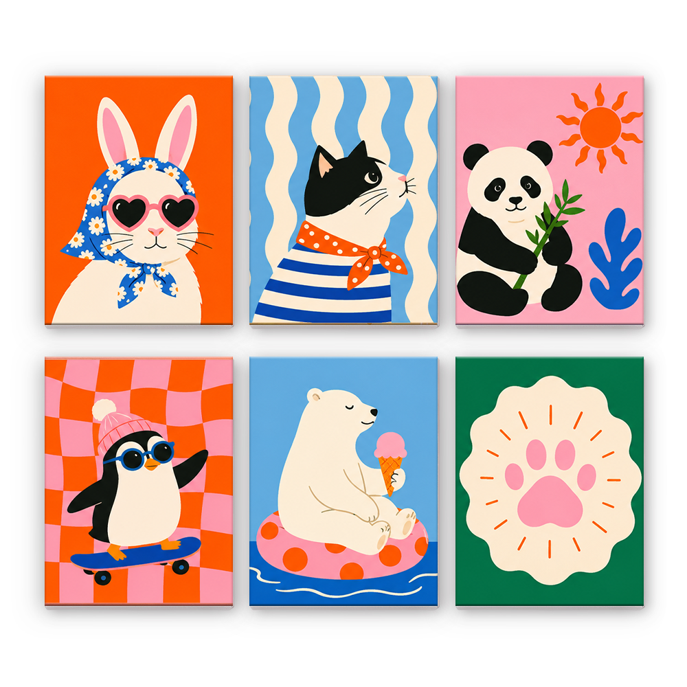 Un gruppo di animali fantastici - Dipingere con i Numeri