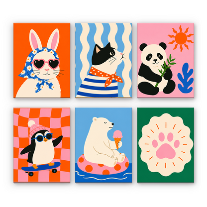 Un gruppo di animali fantastici - Dipingere con i Numeri