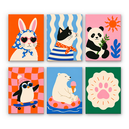 Un gruppo di animali fantastici - Dipingere con i Numeri