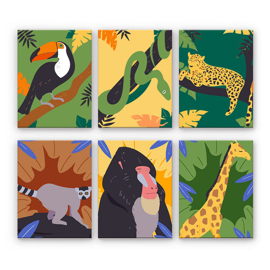 Animali della giungla tropicale