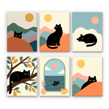 Gatti neri e paesaggi