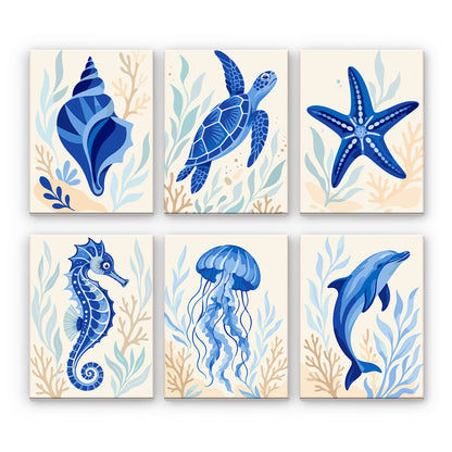 Animali dell'oceano blu