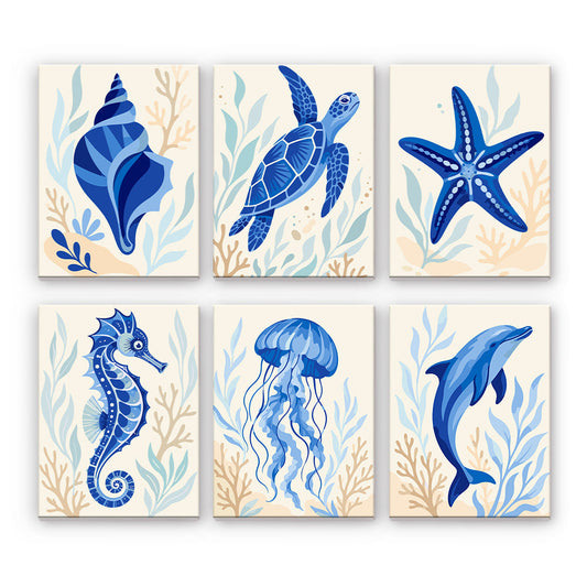 Animali dell'oceano blu