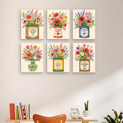 Fiori di campo in lattine d'epoca