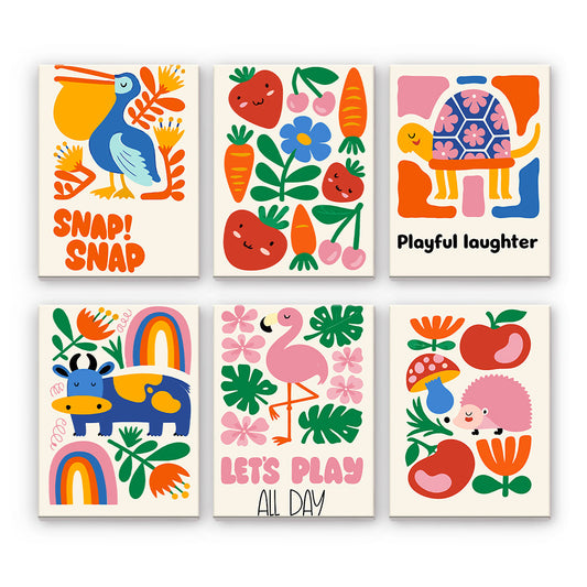 Animali e fiori giocosi