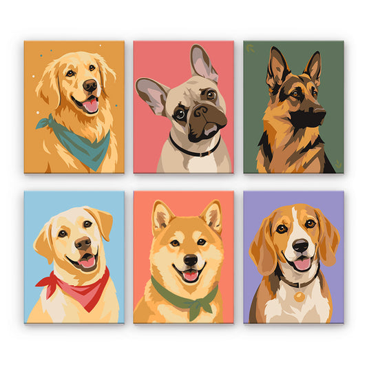 Ritratti di cani colorati