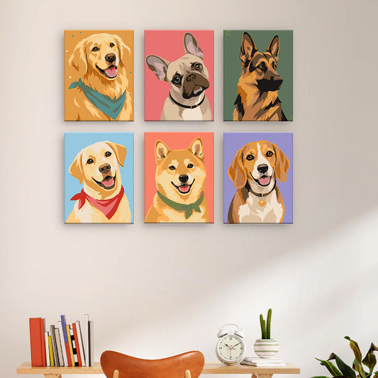 Ritratti di cani colorati
