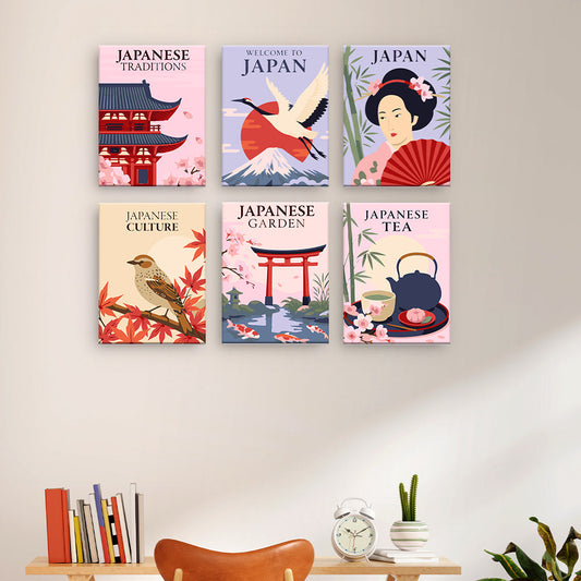 Poster della cultura giapponese