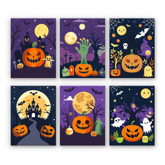 Paesaggi di Halloween al chiaro di luna