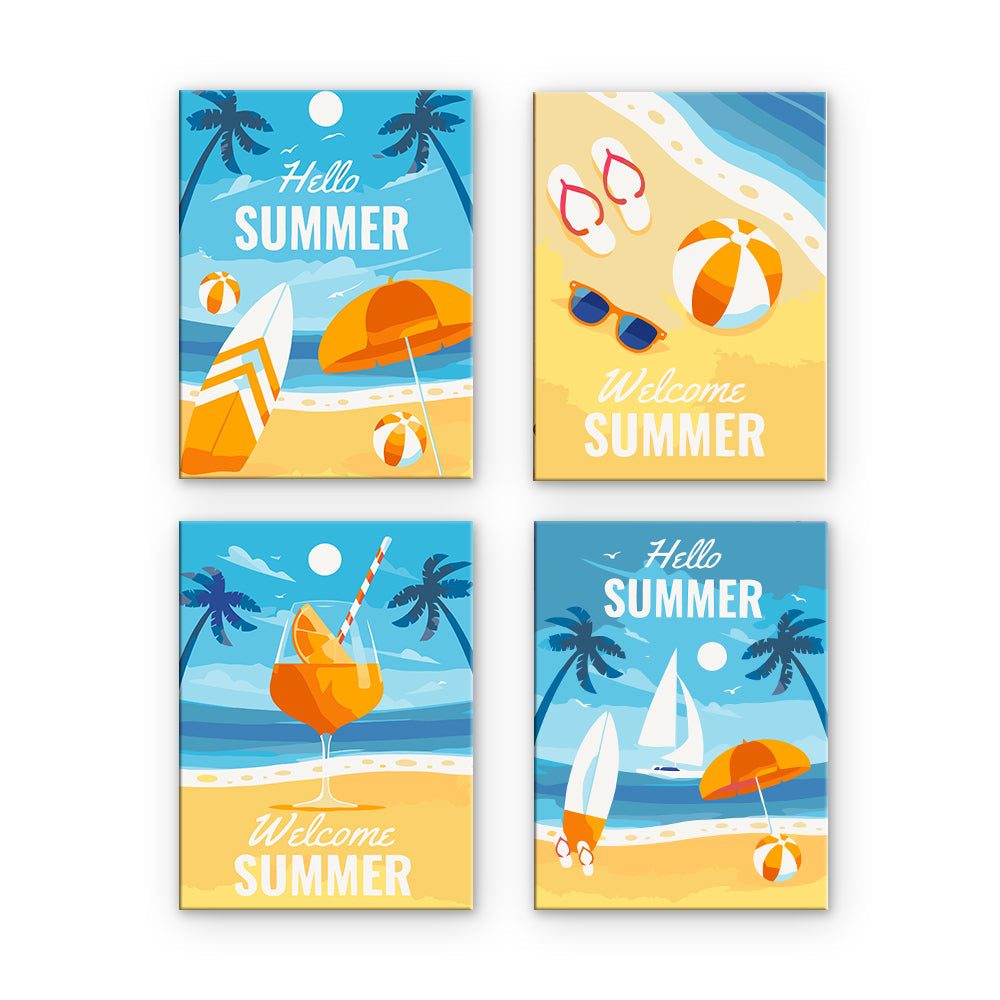 Poster delle vacanze estive