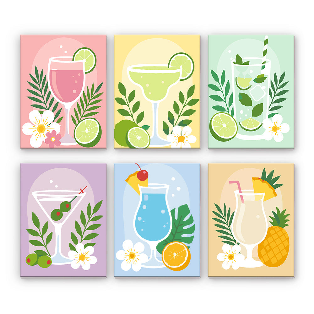 Cocktail tropicali pastello