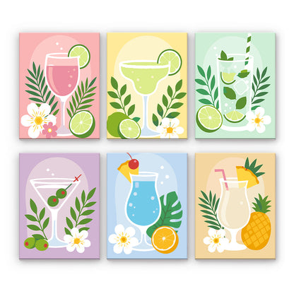 Cocktail tropicali pastello