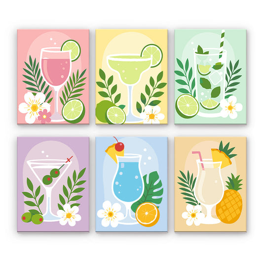 Cocktail tropicali pastello