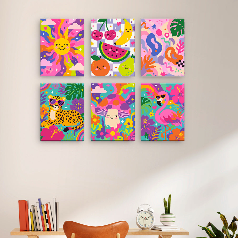 Collage tropicale vibrante