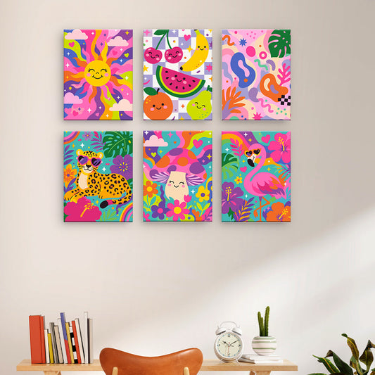 Collage tropicale vibrante