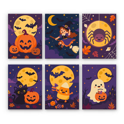 Personaggi di Halloween al chiaro di luna