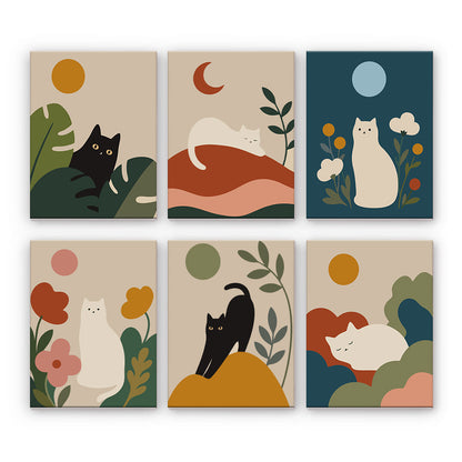 Paesaggi minimi di gatti