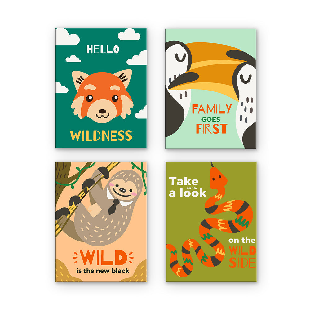 Poster con citazioni di animali selvatici