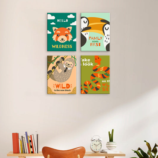 Poster con citazioni di animali selvatici