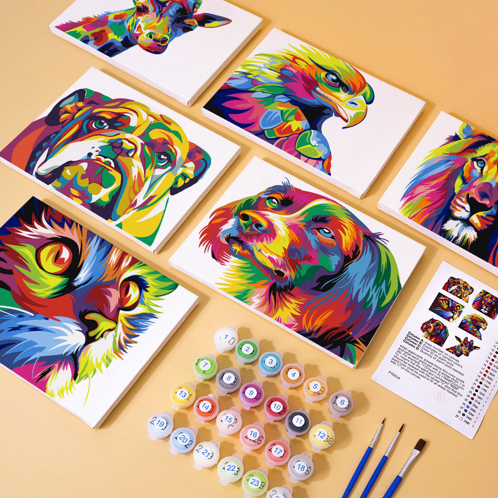 Animali colorati - Dipingere con i Numeri