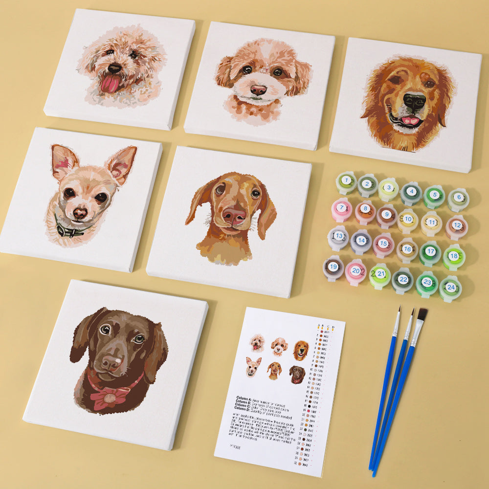 Set di cani - Dipingere con i Numeri