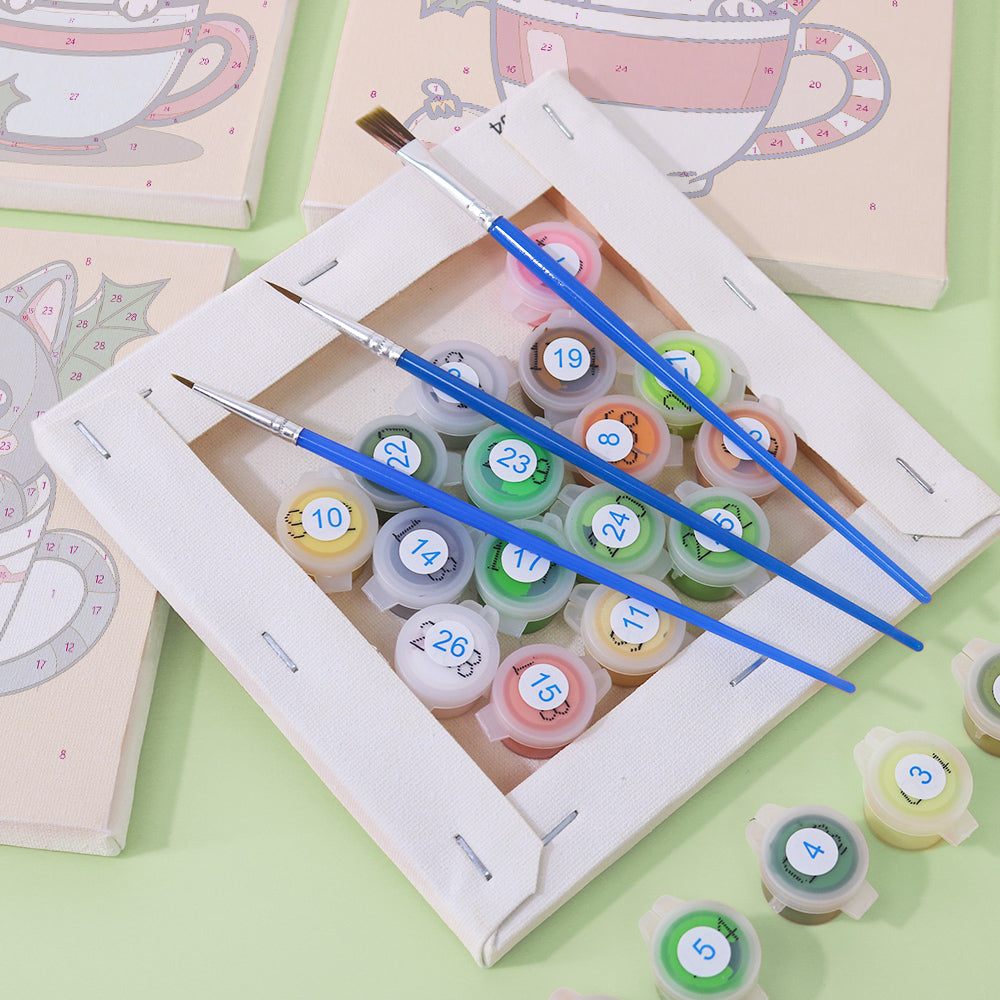 Gattino tazza da tè - Dipingere con i Numeri