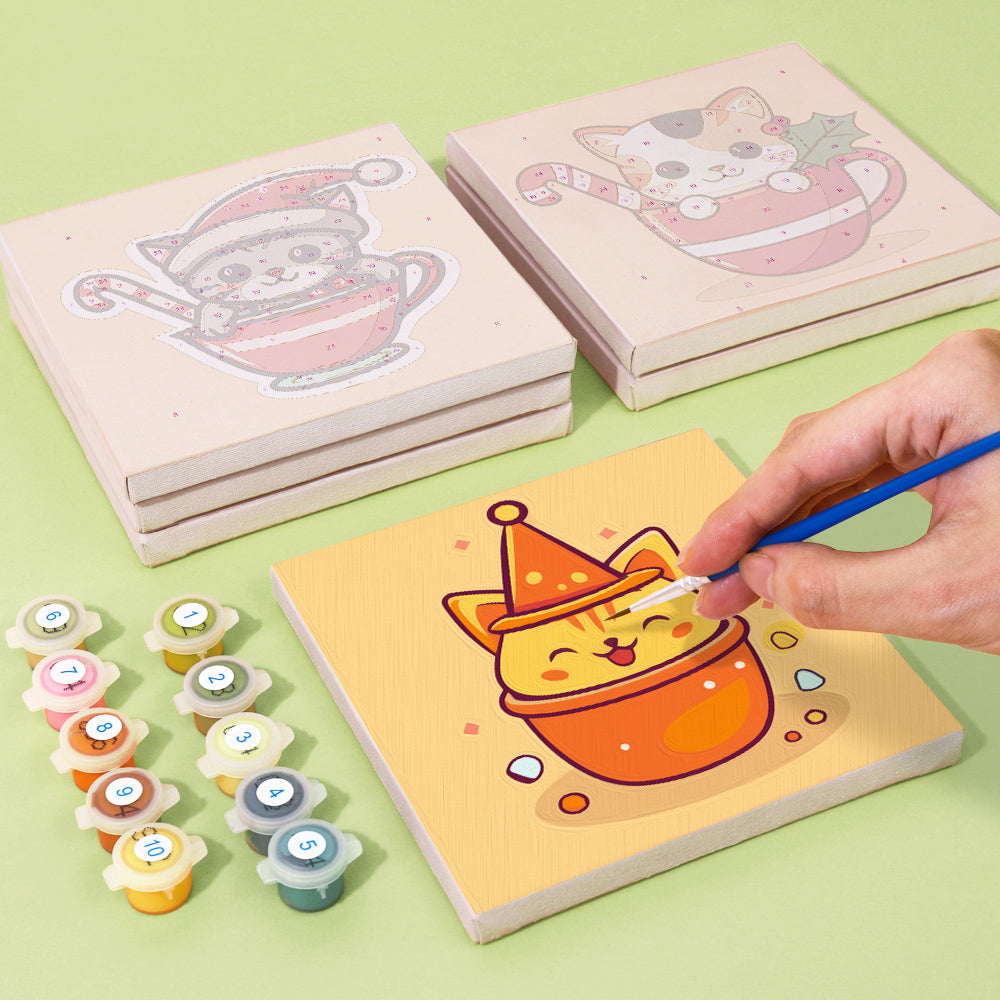 Gattino tazza da tè - Dipingere con i Numeri
