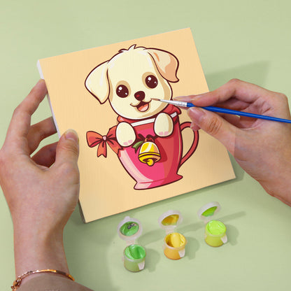 Cucciolo di tazza da tè - Dipingere con i Numeri