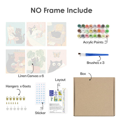 Gatto nero tranquillo - Dipingere con i Numeri