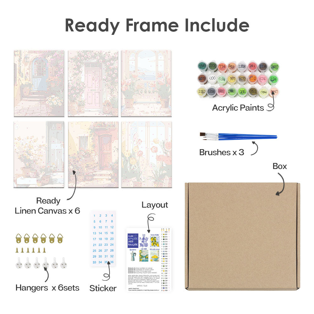 Porte in fiore - Dipingere con i Numeri