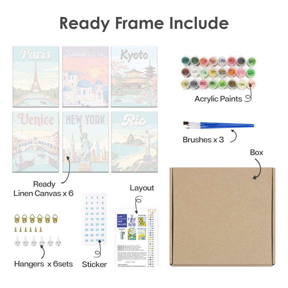 Edifici famosi - Dipingere con i Numeri