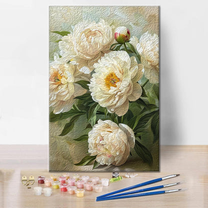Peonie bianche - Dipingere con i Numeri