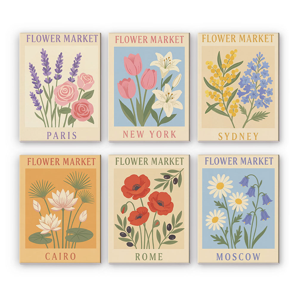 Mercati dei fiori del mondo - Dipingere con i Numeri