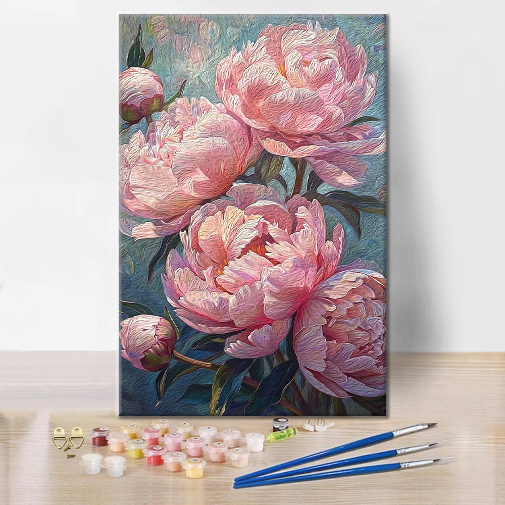 Peonie rosa - Dipingere con i Numeri